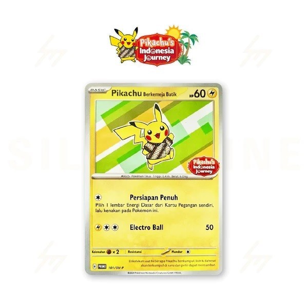 Pokemon TCG Single Card Pikachu's Indonesia Journey Pikachu Berkemeja Batik
