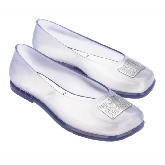 Sepatu Flat Wanita Melissa Ruby + Marc Jacobs Ad Clear White