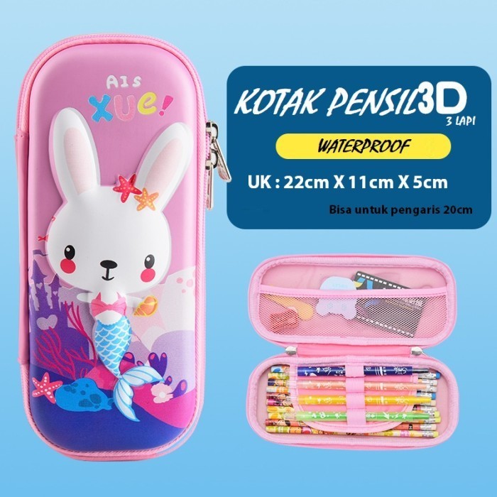 

✨LARIS✨ -Kotak pensil 3d DYNO kotak pensil anak anti air motif dino - P3