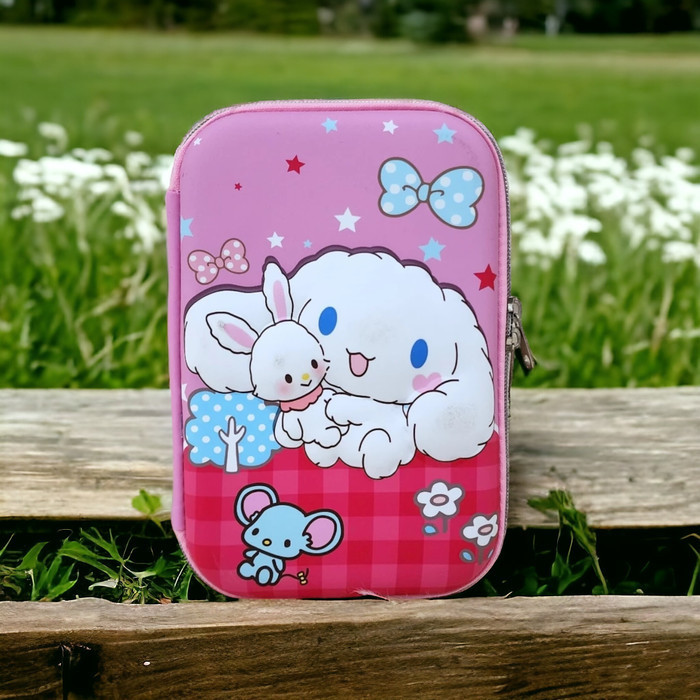 

✨LARIS✨ -tempat pensil cinnamoroll hardcase kotak pensil kuromi melody import - kuromi pink