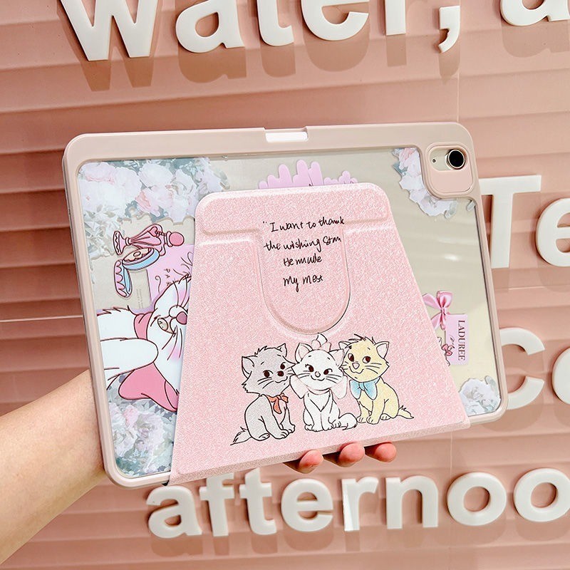 RJ2 Case 360 Rotating Flip Cute Graffiti Acrylic for iPad Generation 7/8/9 10.2in iPad Air1/Air2 Gen