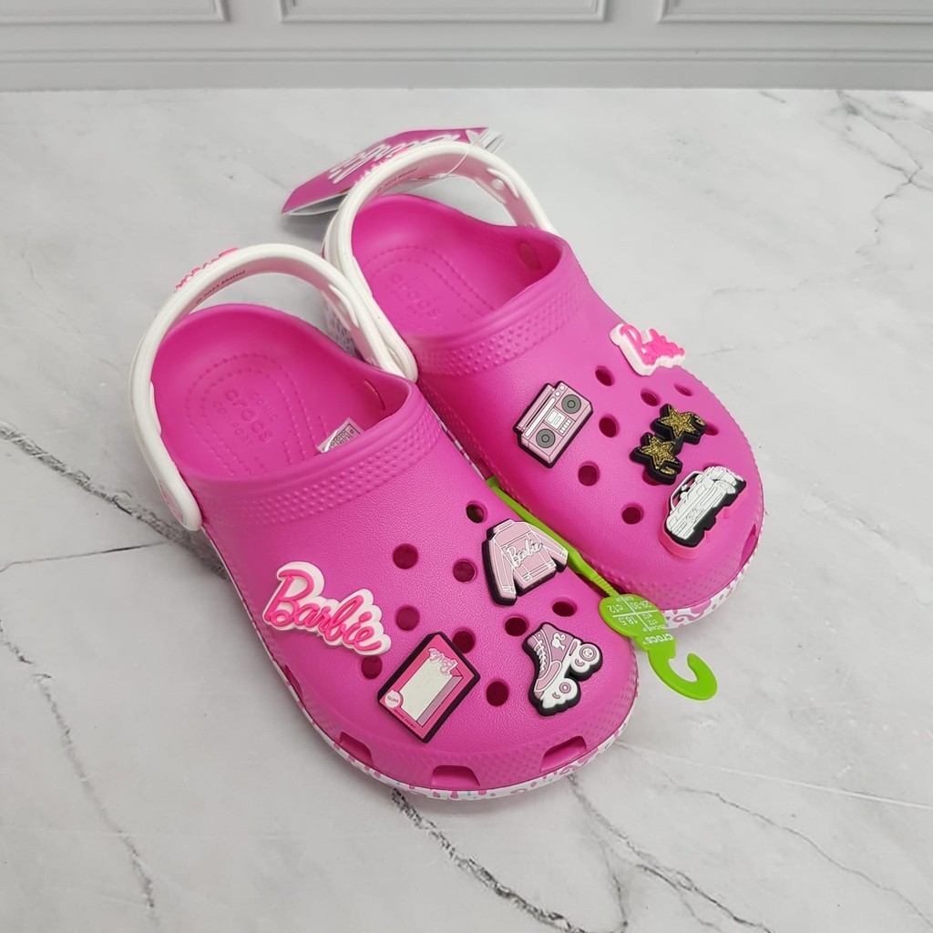 CROCS BARBIE / CROCS Classic Kids X BARBIE / CROCS ANAK PEREMPUAN Include Jibbits ORIGINAL