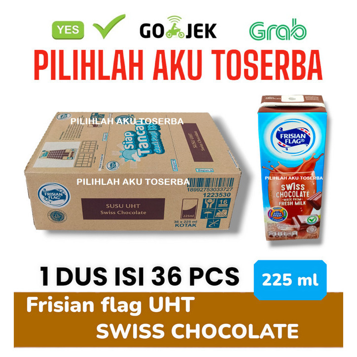 

Susu Frisian Flag SWISS CHOCOLATE 225 ml - ( HARGA 1 DUS ISI 36 pcs )