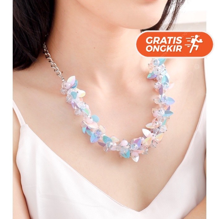 Terlaris ~Hillary Necklace kalung hijab friendly Bros Premium Bros Baju Bros Hijab Bros Cantik Bros 