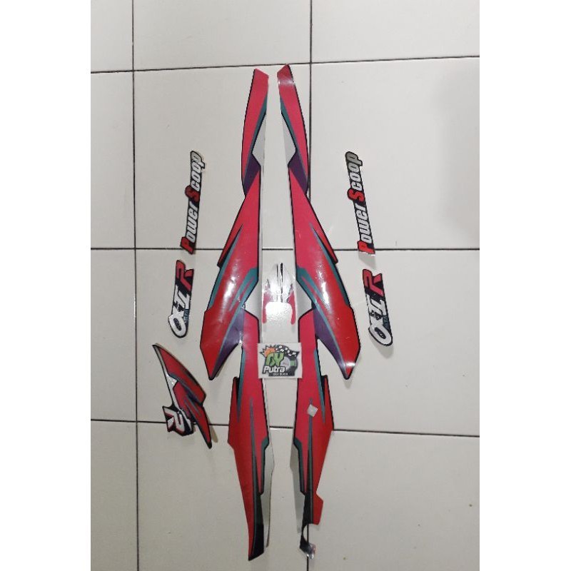 STRIPPING STIKER YAMAHA ALFA 1994-1995 WARNA MERAH NON ORI KUALITAS BAGUS