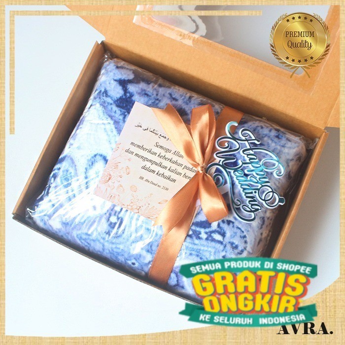 Kado Pernikahan Hampers Hadiah Nikahan Wedding Gift Box Couple Nikah Selimut Bulu Dewasa Halus Hampe