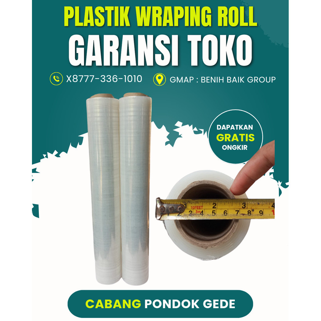 

PLASTIK WRAPPING STRETCH FILM 50 cm x 300 METER x 17 Mic