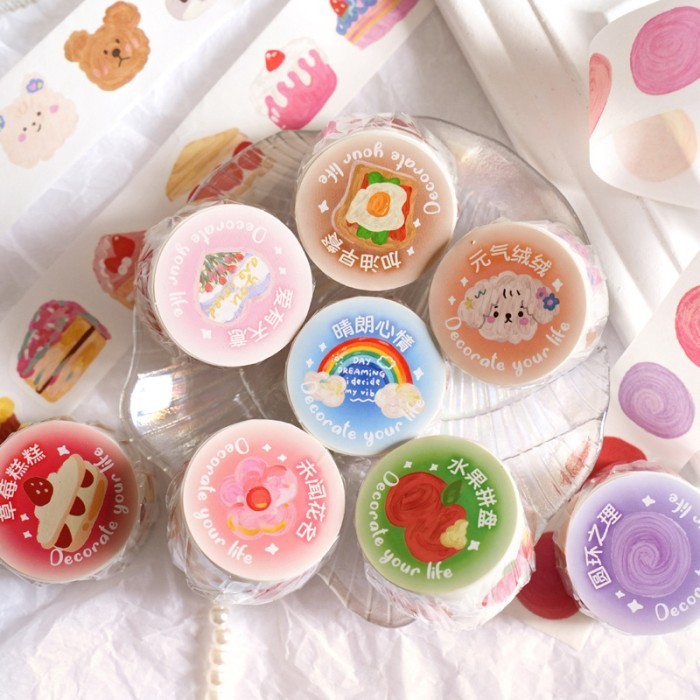 

3 Mater Sticker Washi Cute Decorative Stiker Kawaii Sticker Pack DAILY JOURNAL DECO EDITION