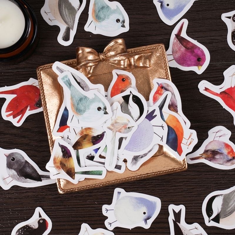 

Stiker Burung Hewan Kartun Lucu Scrapbook Sticker Album Foto Buku Pegangan Diy Stiker Dekoratif Manual