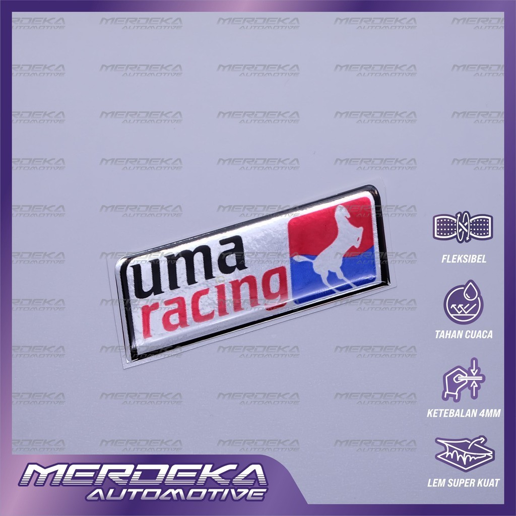 Emblem logo uma racing / emblem timbul uma racing / sticker uma racing / stiker logo uma racing / em