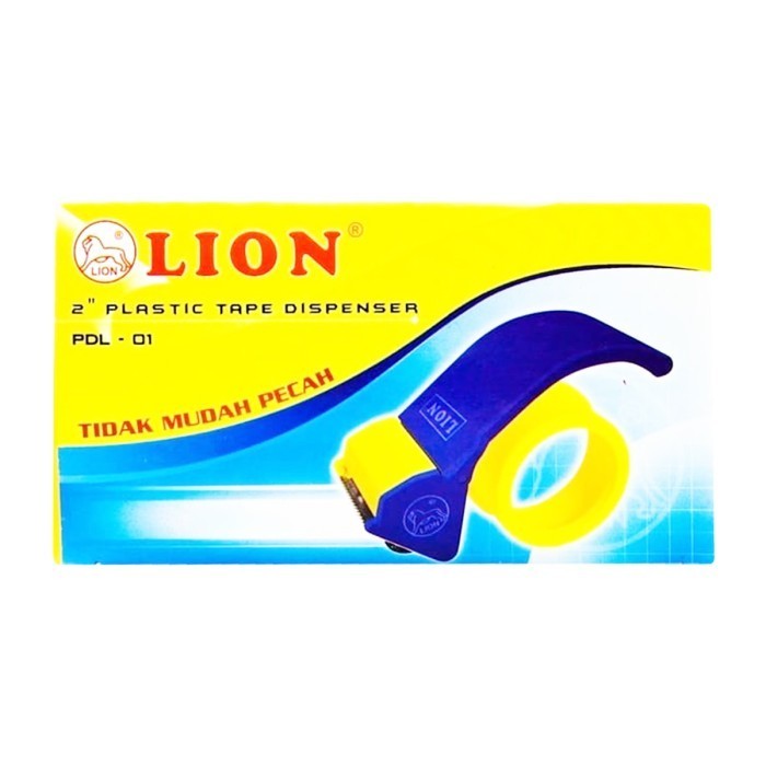 Lakban Cutter Duduk Pemotong Selotip Tape Dispenser Lion PDL-01