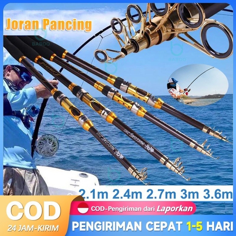 Joran Pancing Joran Pancing Murah / Portable Carbon Fiber Telescopic 2 Meter - 3Meter / Joran Pancin