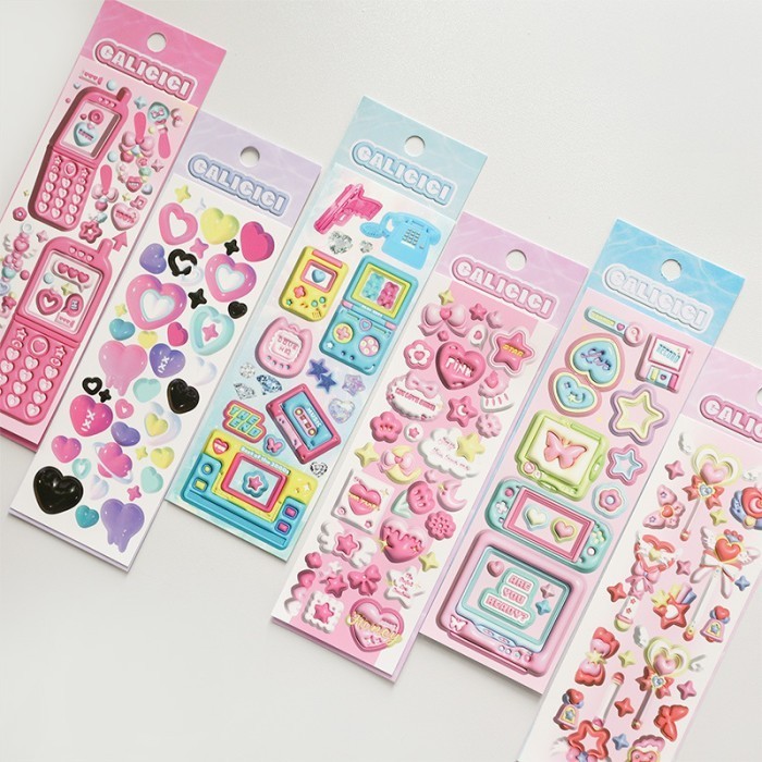 

Sticker Galicici Hologram Glitter Photocard Deco Journal 1980 FASHION Stiker Glitter Decorative