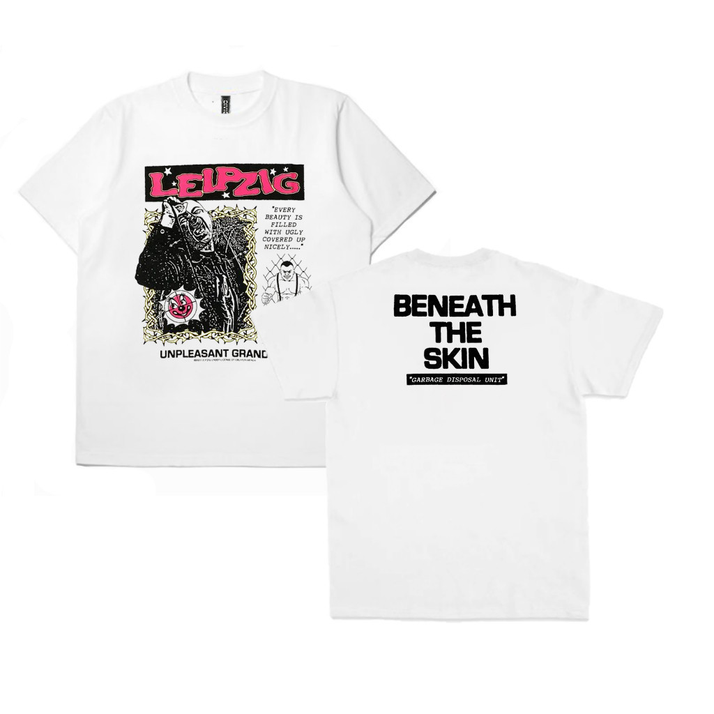 T-Shirt Band Leipzig Grandeur White Kaos Cotton Combed 24s
