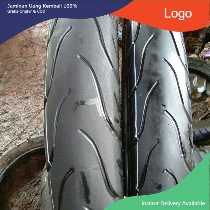 PROMOSATU PAKET/sepasang d/b BAN MOTOR BEKAS/SEKEN RING 17 MERK MICHELIN ukuran 80/90.17 &70/90.17 (