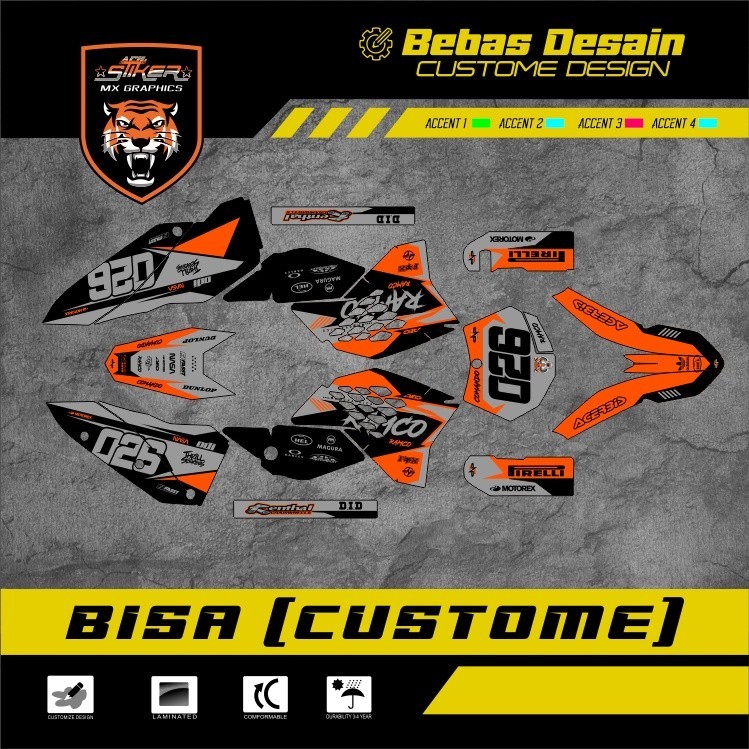 DECAL KTM 250 2011 FREE CUSTOME DESIGN
