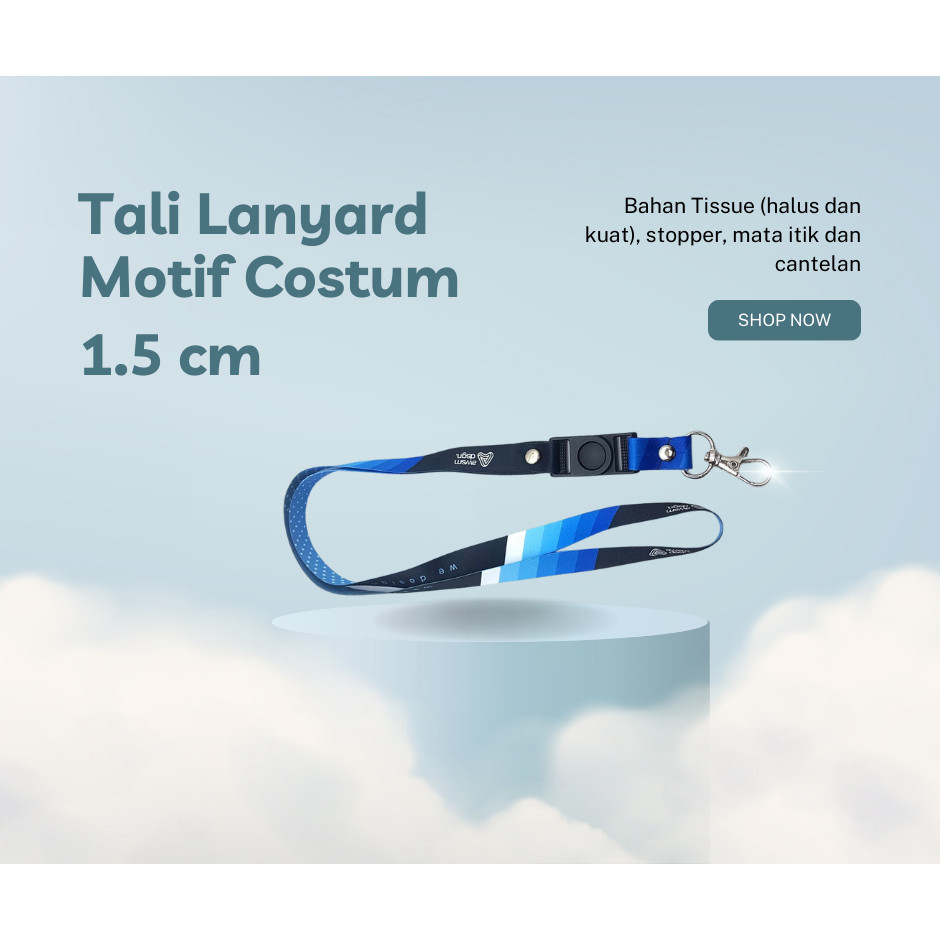 

cetak lanyard sublime 1,5cm 2sisi/ 1 sisi/ tali idc4rd print 1,5cm / pita printing full color