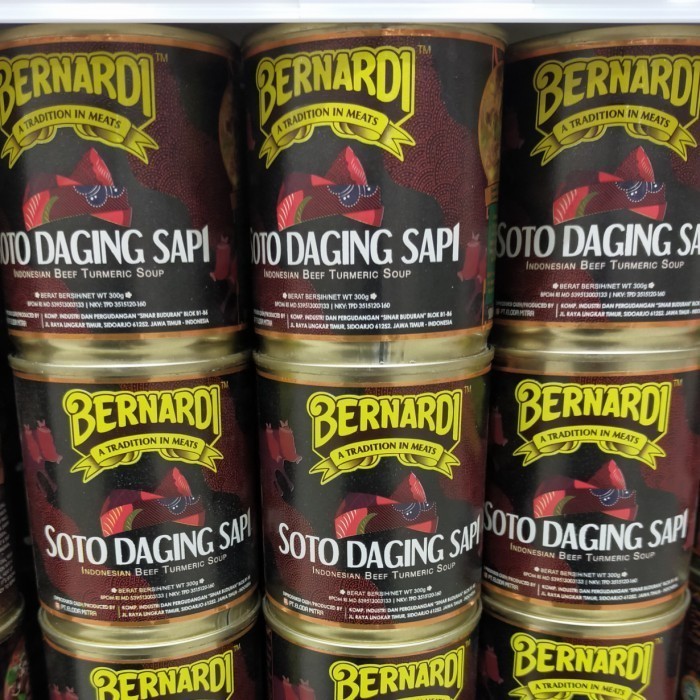 

Bernardi soto daging sapi can 300gr beef soup