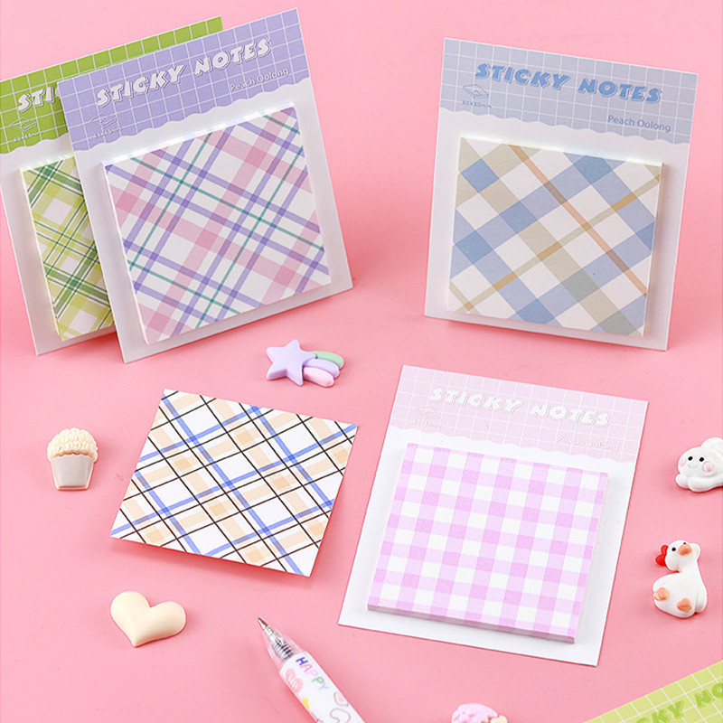 

Stiker Post-it Kotak-kotak Gaya Sederhana Penghargaan Siswa Kantor Memo Kecil Segar Portabel MG