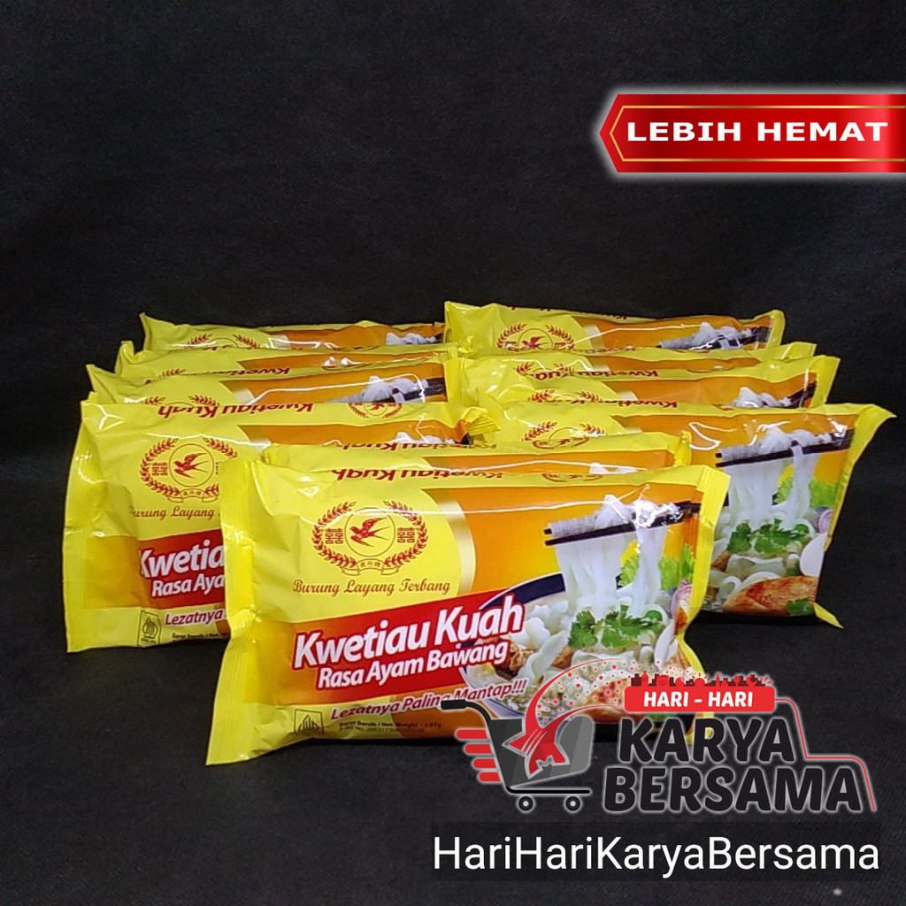 

BURUNG LAYANG TERBANG KWETIAU KUAH AYAM BAWANG PACK 10'S X 67GR