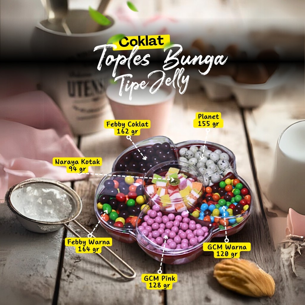 

Lagie Coklat Sekat Toples Bunga Mix Varian Enak Murah