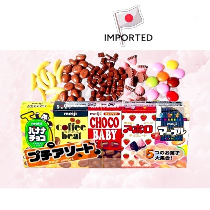 

Coklat MEIJI Petite Assorted Chocolate isi 5 Box asal Jepang