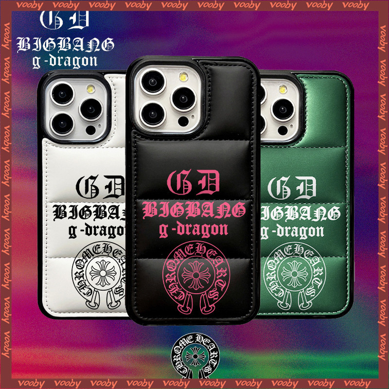 Chrome Hearts G-Dragon GD graffiti Label Down Jacket Phone Case Suitable For IPhone16 16Pro 16PM 16P