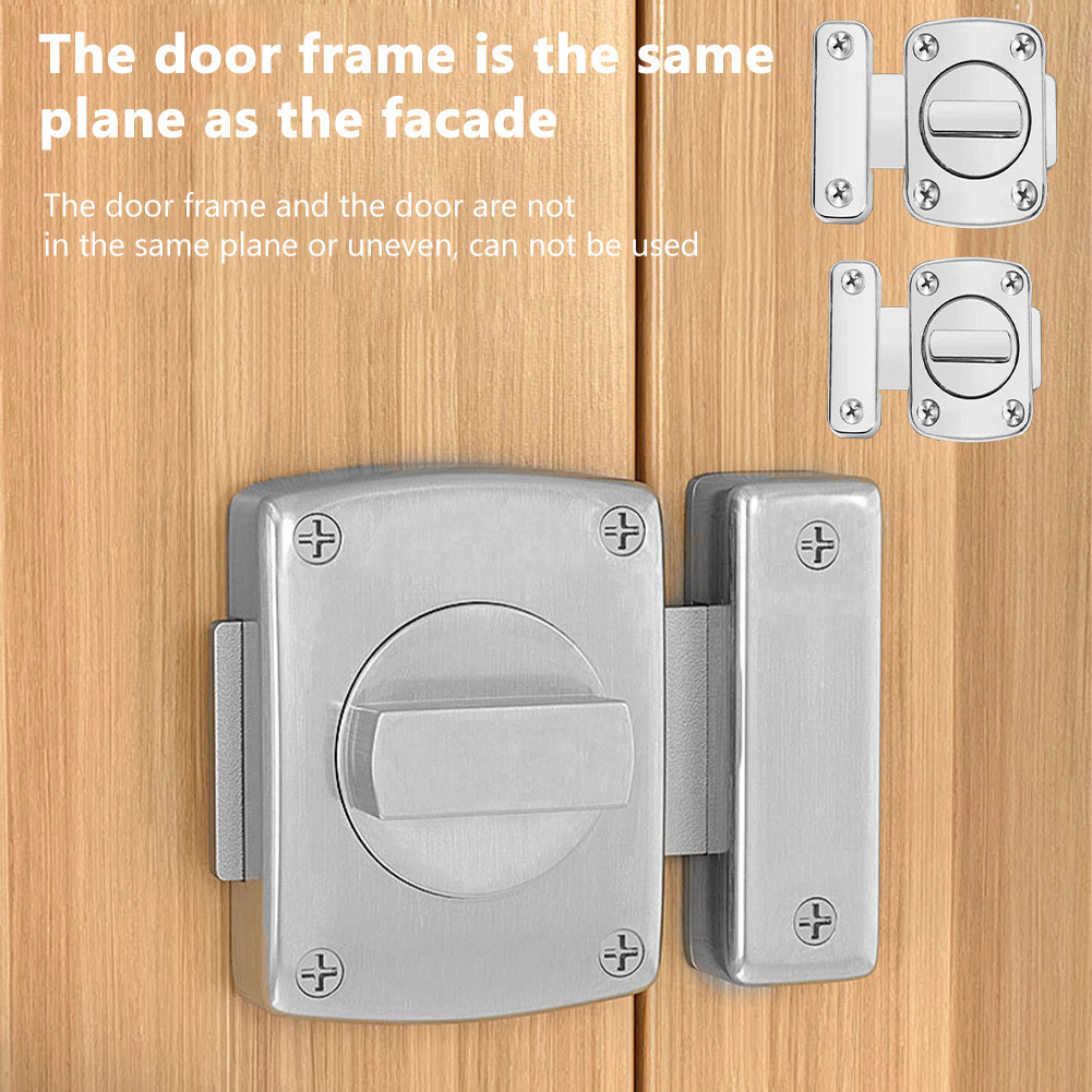 1 PC Baut Kunci Pintu Geser Kunci Pintu Paduan Seng Perak Menebalkan Lemari Geser Baut Geser Lemari 