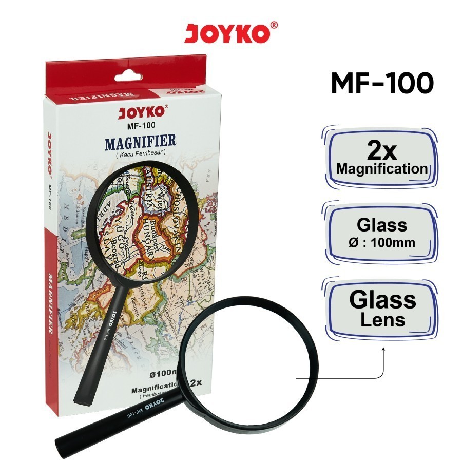 

Joyko kaca pembesar Magnifier Diameter 100mm MF-100