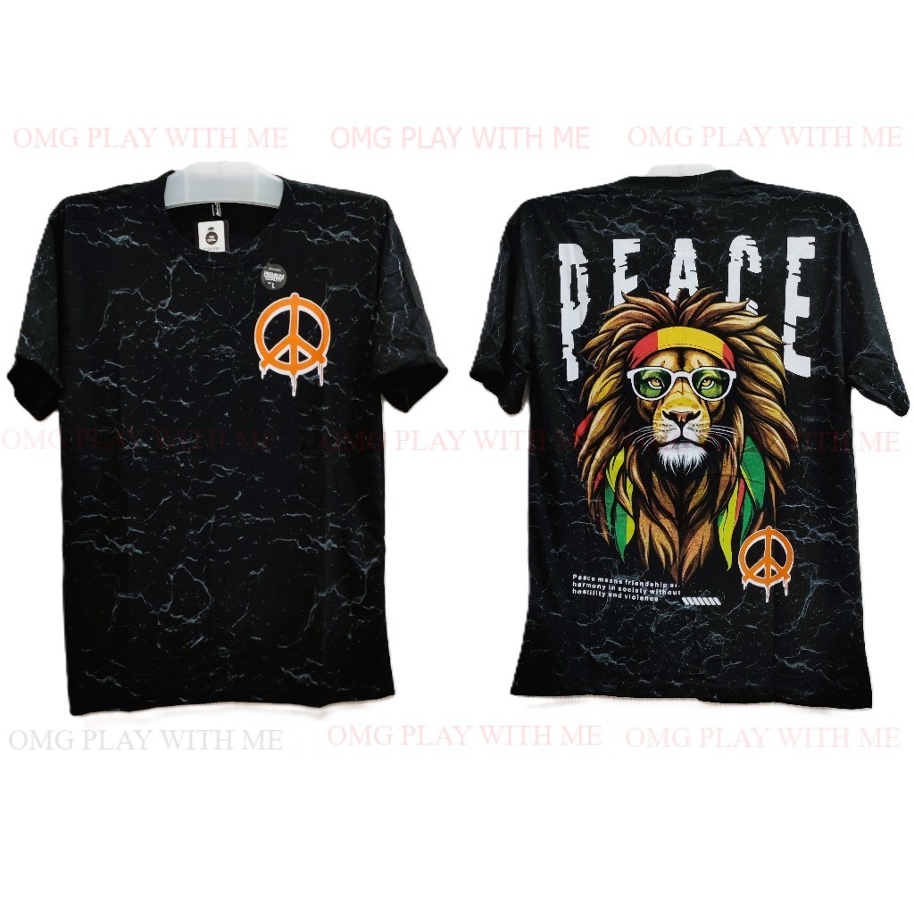 OMG Kaos sablon depan belakang cowok