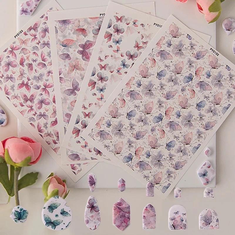 

Colored Butterfly Soft Ceramic Earring Clay Transfer Paper Water Soluble Disposable Sticker Printing Paper Jewelry Coloring Tool