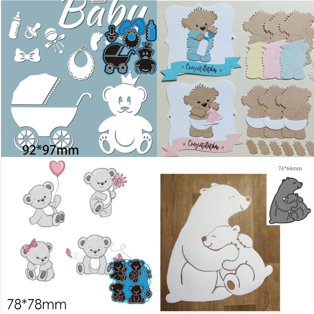 

Animal bear Metal Cutting Dies Scrapbooking Mold Stencil Die Cuts Card Making DIY Craft New Dies For Card Making Embossing