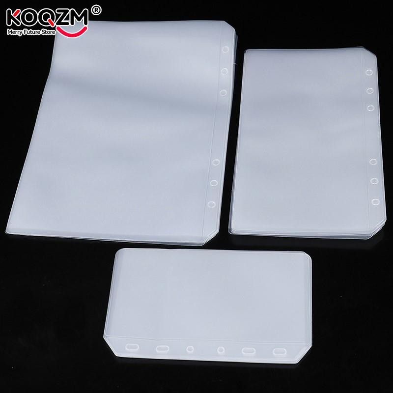 

1pc Binder Pockets A5 A6 A7 Binder Folders For Notebook Binder Transparent Document Filing Bags Notebook Binder