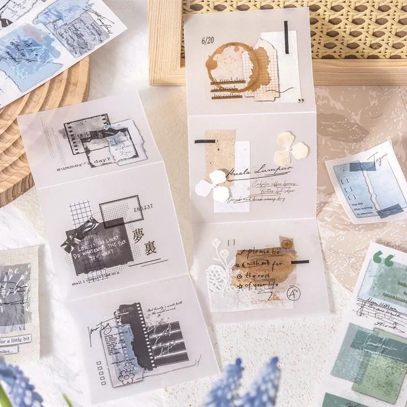 

3Sheets Stickers pack transfer printing Heartbeat Diary seamless Heartbeat Coffee decorative sticker Supplies Scrapbook 152*63mm