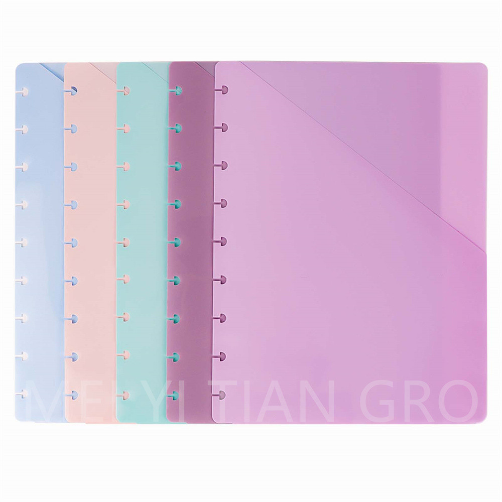 

Colored Discbound Slash Pocket Folder 5 Color Discbound Notebook Divider Pocket 9 Disc Pocket Envelope for Disc Planner Notebook