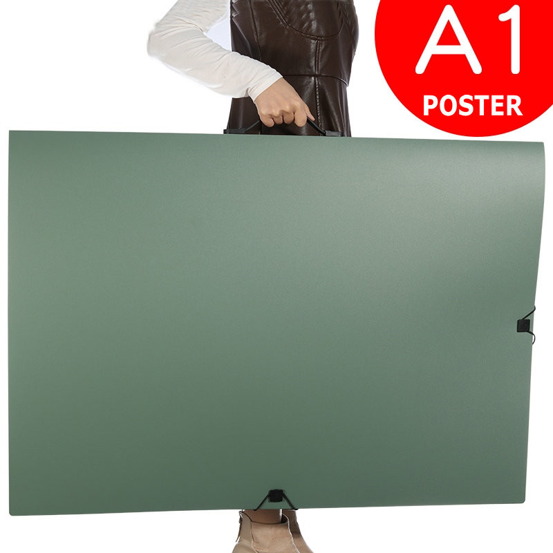 

Large File Folder A1 Poster Paper Organizer Ring Binder HD Transparent PVC Bag Display Book Folder For Documents Storage