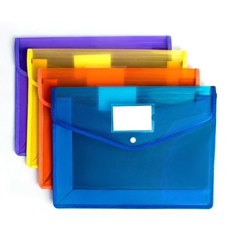 

A4 File Folder Stationery Storage Folder Waterproof File Organizer Folders Pvc Bag Portfolio Paper Storage Office Organizers