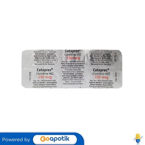 Catapres 150 Mcg Strip 10 Tablet