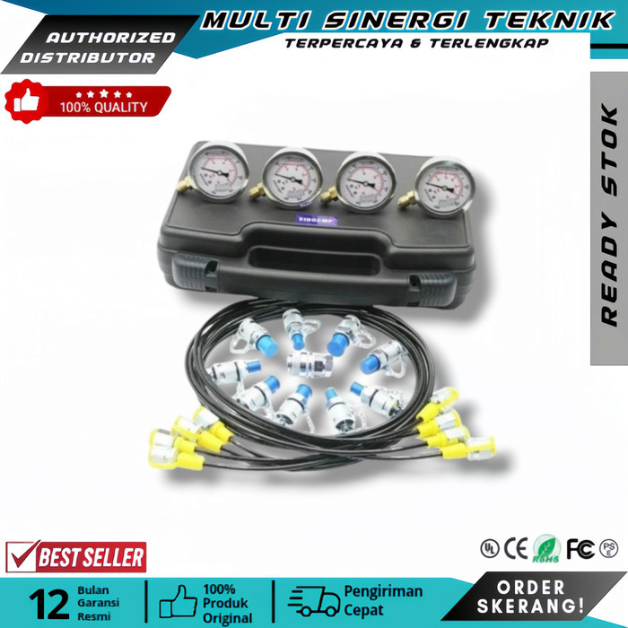 Excavator Hydraulic Pressure Gauge Bentlix Hidraulic Tester Hidrolik