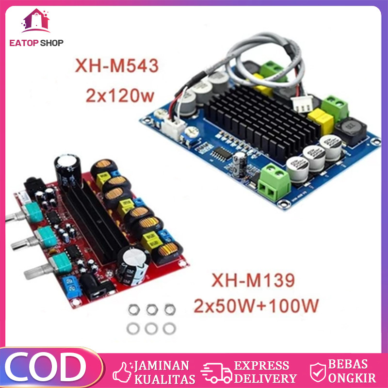 M139 M543 Kit Power Amplifier Class D DIGITAL AUDIO TPA3116D2 12-24V 2x50W+100W 2x120W Stereo Subwoo