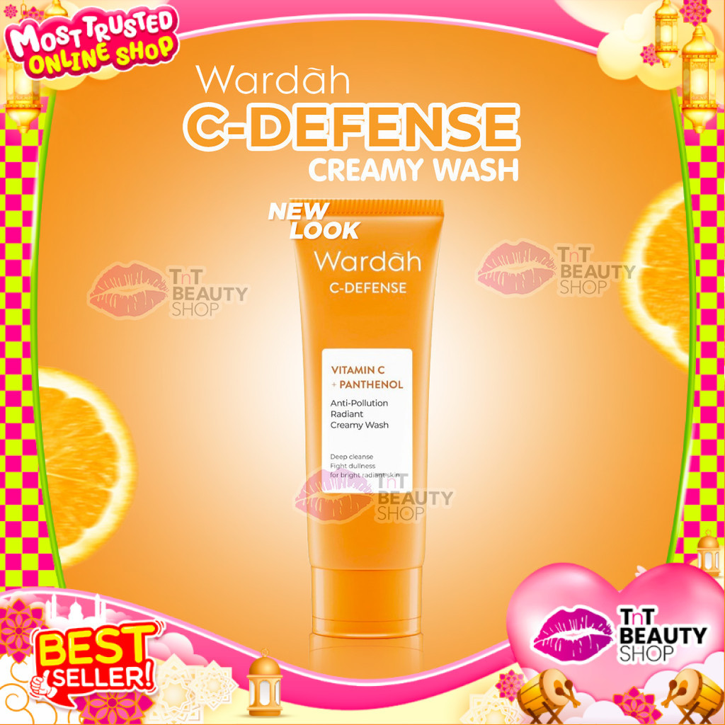 Wardah C-Defense Energizing Creamy Wash | C Defense Energizing Creamy Wash | Tnt Beauty Shop
