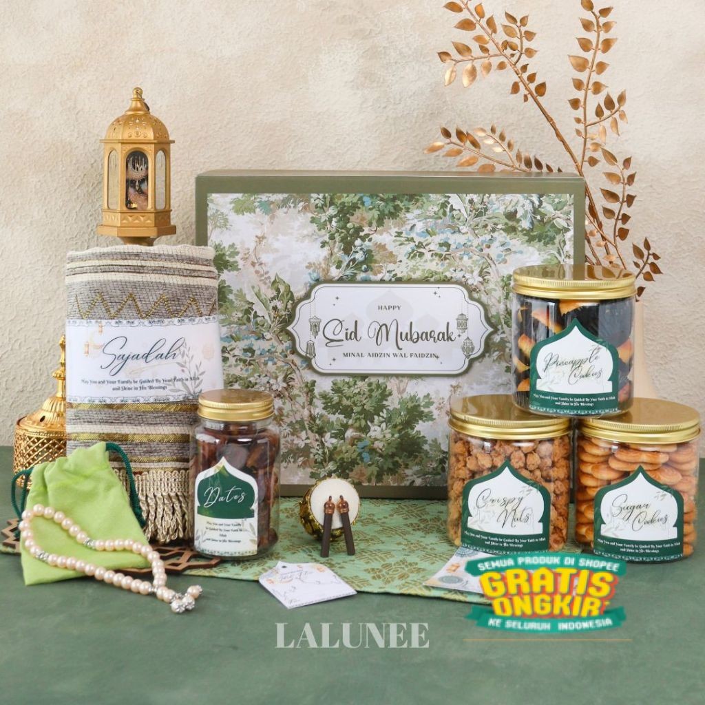 

Hampers Ramadan Kue Kering Kurma Sajadah Import - Parsel Idul Fitri - Hampers Lebaran Premium/ langsung proses