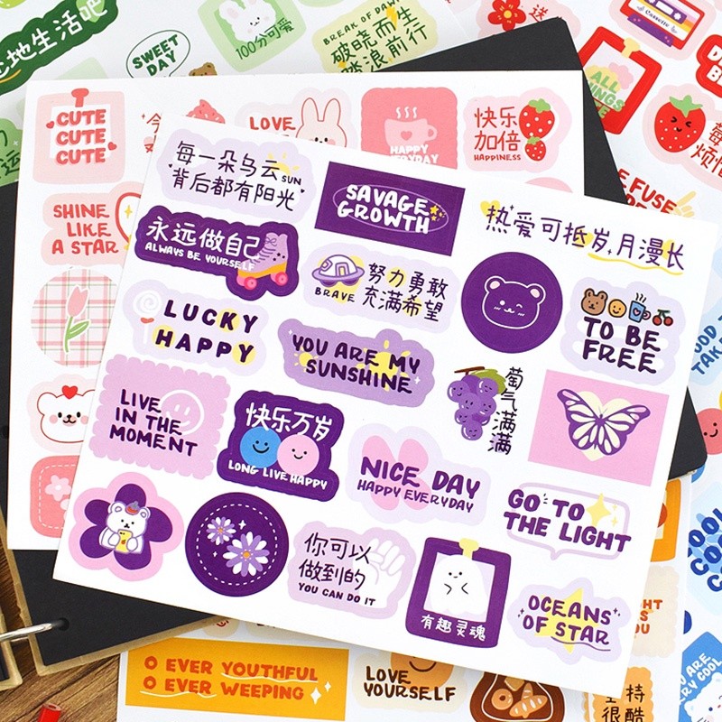 

20pcs label Motif Kartun Wishes Words Untuk Dekorasi DIY