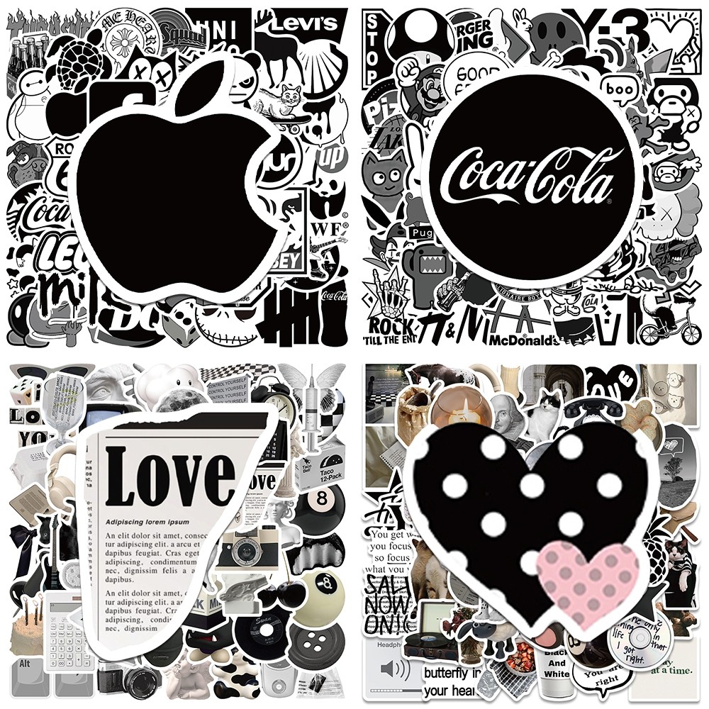 

Stiker Logo Hitam Putih Aesthetic eklusif Stiker Laptop Hitam Putih Vynil