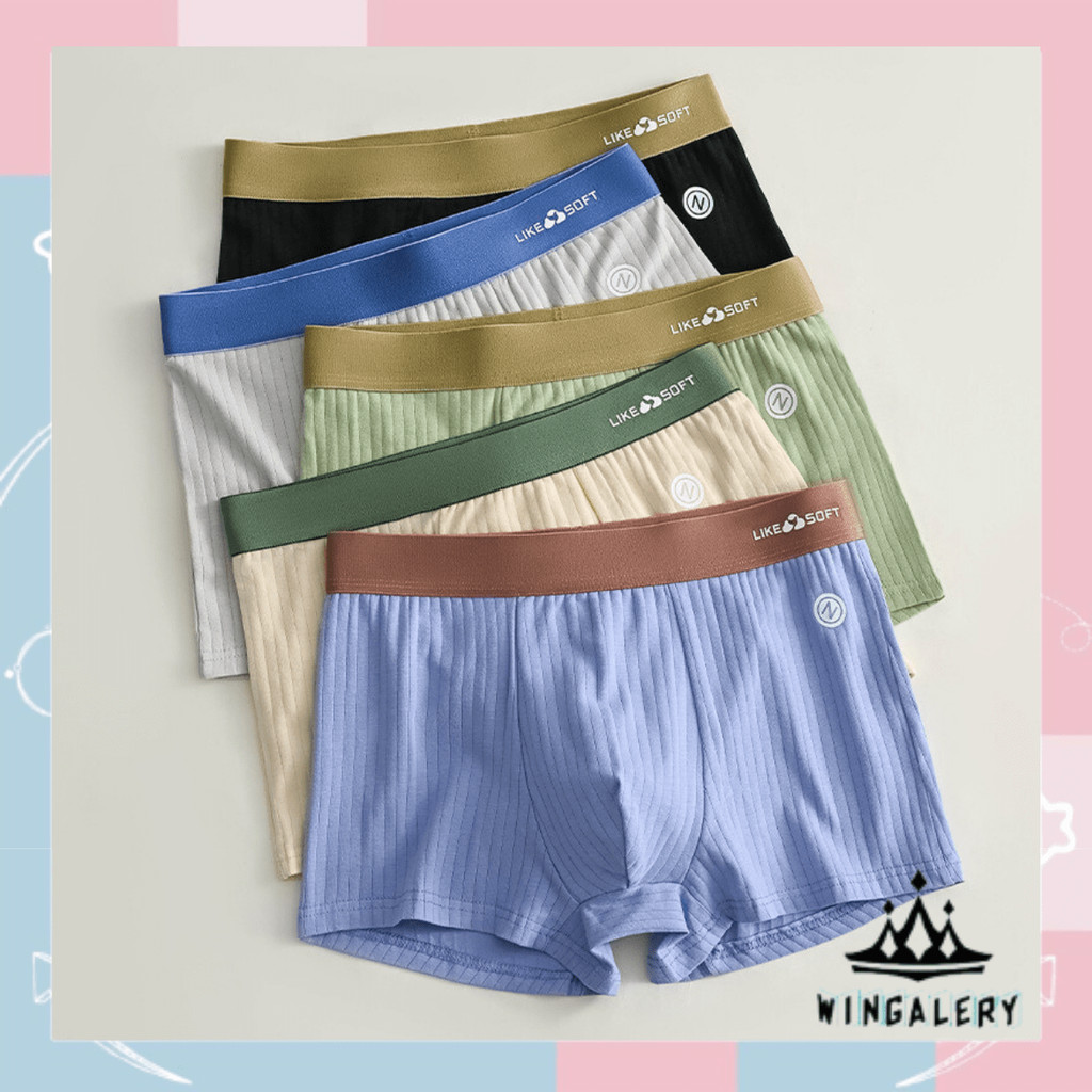 WINGALERY Celana Dalam Boxer Pria Like Soft Cotton AntiBacteria Men Underwear CD 2156