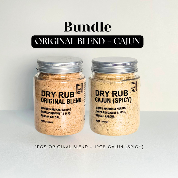 

Bumbu Masak Dry Rub Bundle Leanlab 100g x2 (Original/Cajun) - Cocok untuk Daging Ayam, Sapi, Ikan, dan Tempe - Bawang, Masakan - MIX BUNDLE ARI