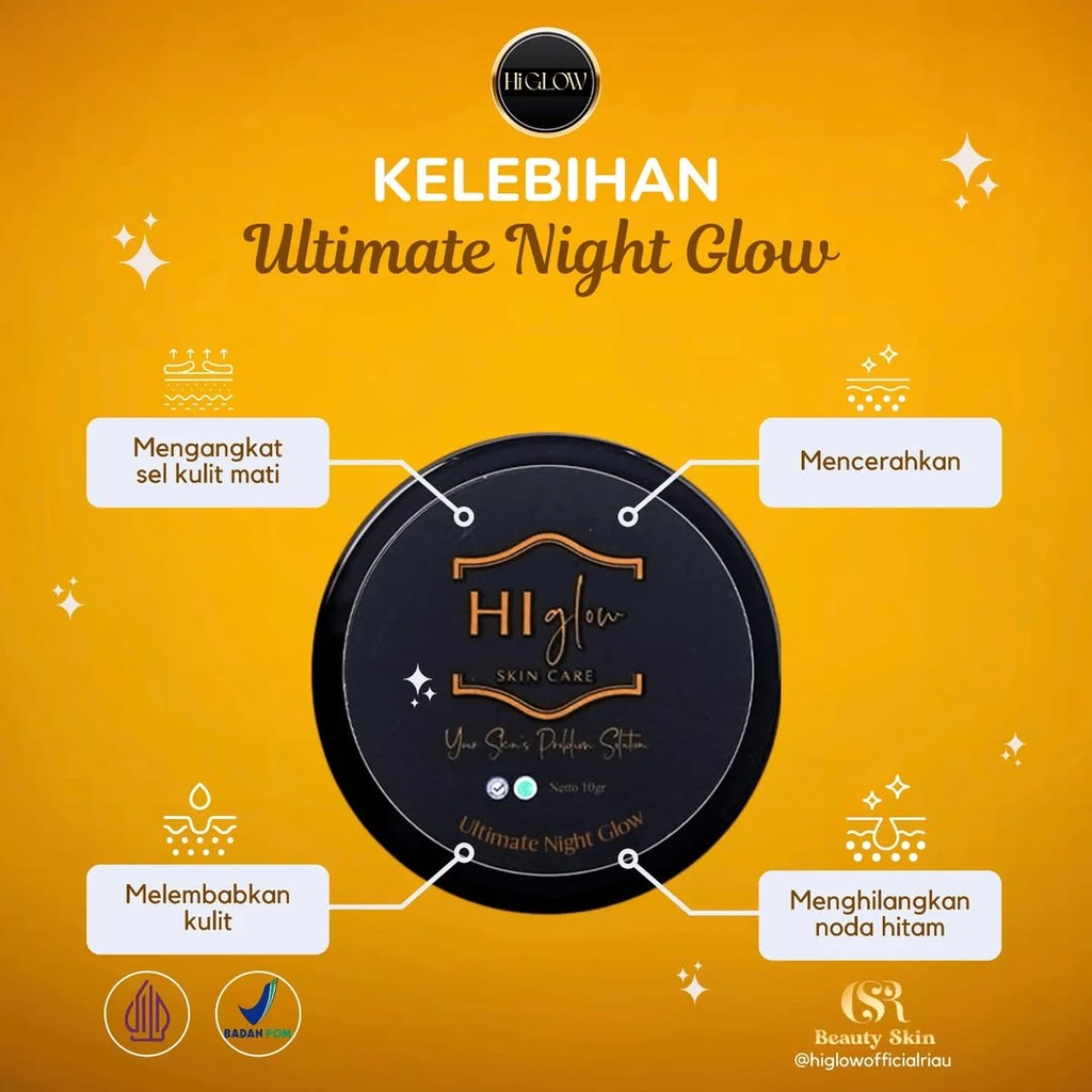 ULTIMATE KRIM MALAM / NIGHT CREAM Series By Hi glow Skincare