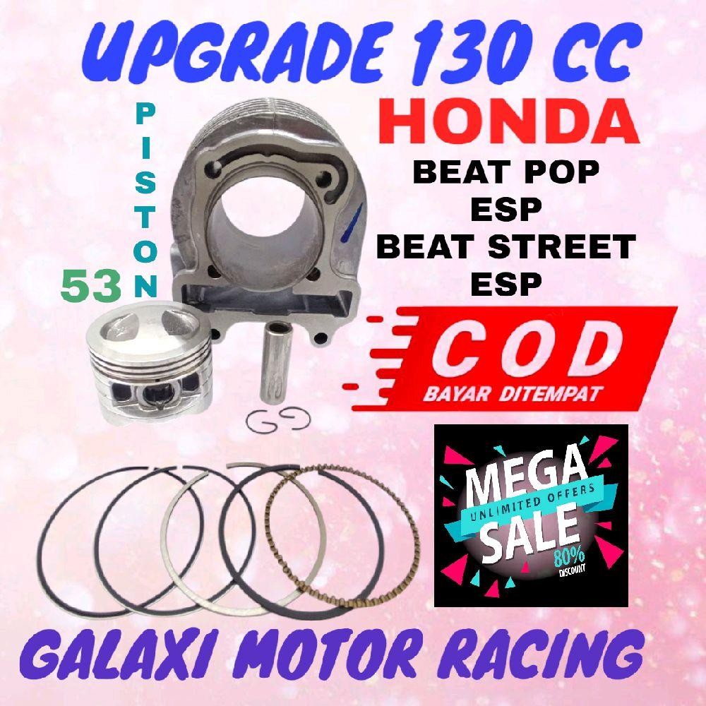 BLOK SEHER RACING BEAT POP ESP BEAT STREET ESP 2015-2016 BORE UP 53 UPGRADE 130 CC