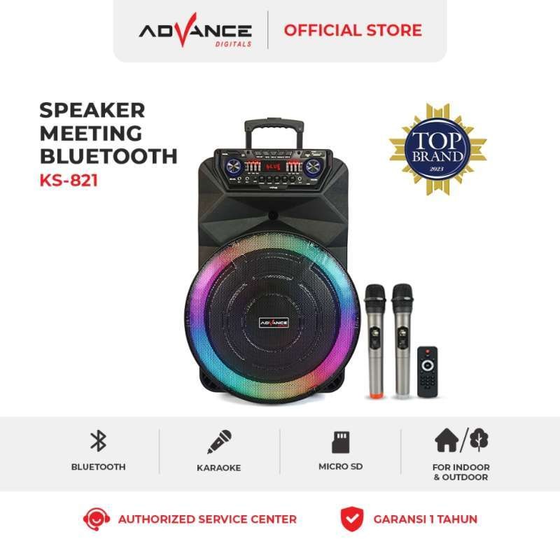 Advance K1812-D Speaker Bluetooth 2 Mic Wireless Bluetooth Garansi 12 Bulan