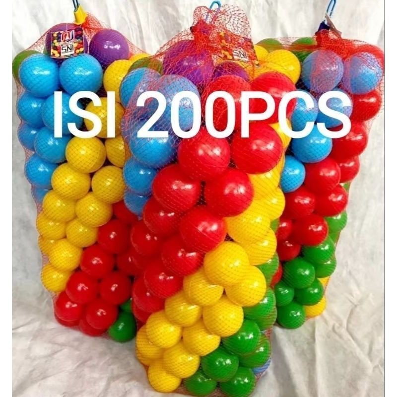 JR60OI [ISI 200] Bola Mandi Bola Warna Warni / Mandi Bola Anak - Anak Isi 200 Pcs SNI